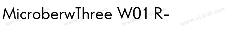 MicroberwThree W01 R字体转换